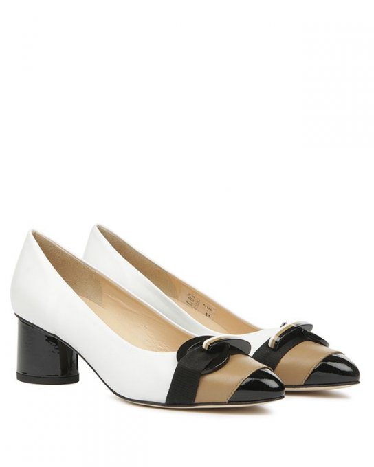 Brunate Escarpin Blanc/beige/noir