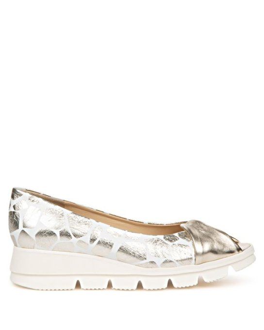 BRUNATE ESCARPIN SPORT BLANC/OR