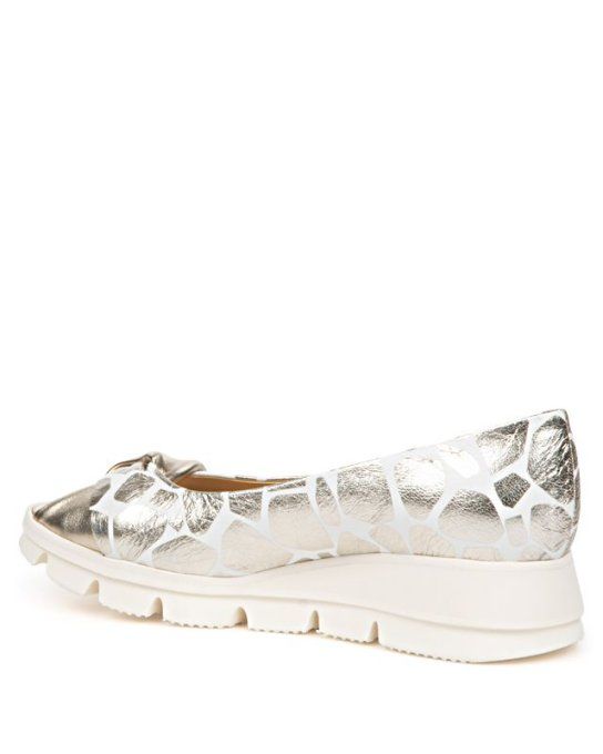 BRUNATE ESCARPIN SPORT BLANC/OR