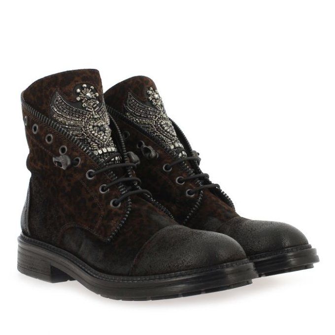 FRU.IT BOOTS MARRON LEOPARD