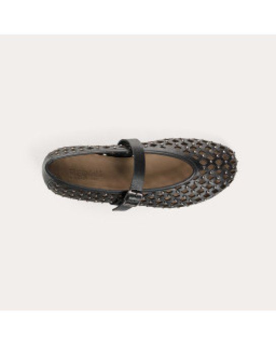 REQINS BALLERINES KAMIA CUIR NOIR