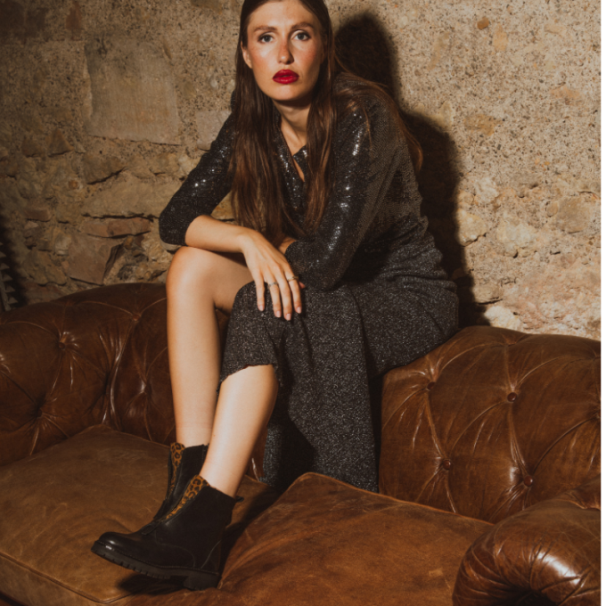 REQINS DICKSON CUIR /LEOPARD