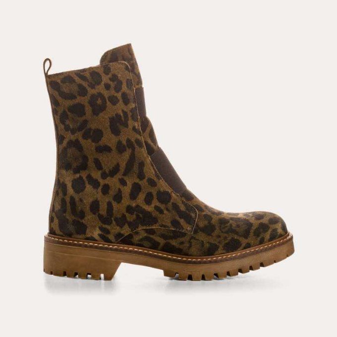 REQINS BOOTS DUSKY CUIR VELOURS VISON