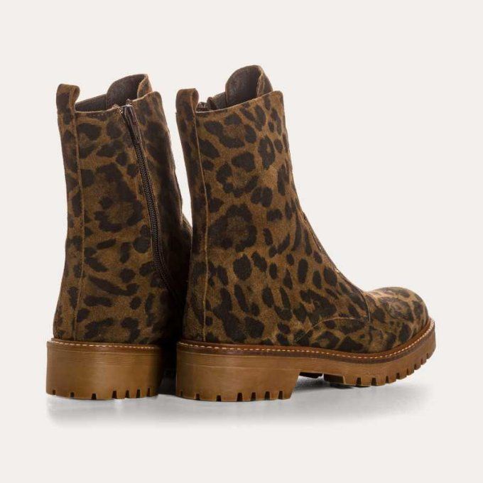 REQINS BOOTS DUSKY CUIR VELOURS VISON