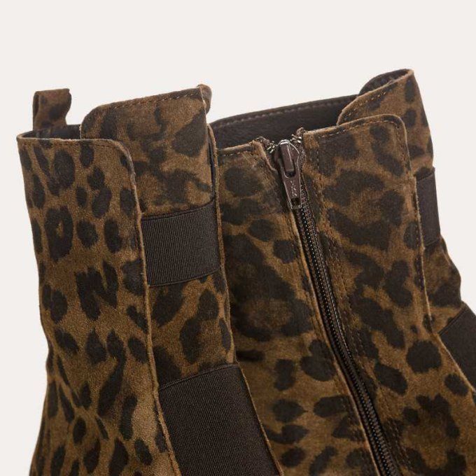 REQINS BOOTS DUSKY CUIR VELOURS VISON