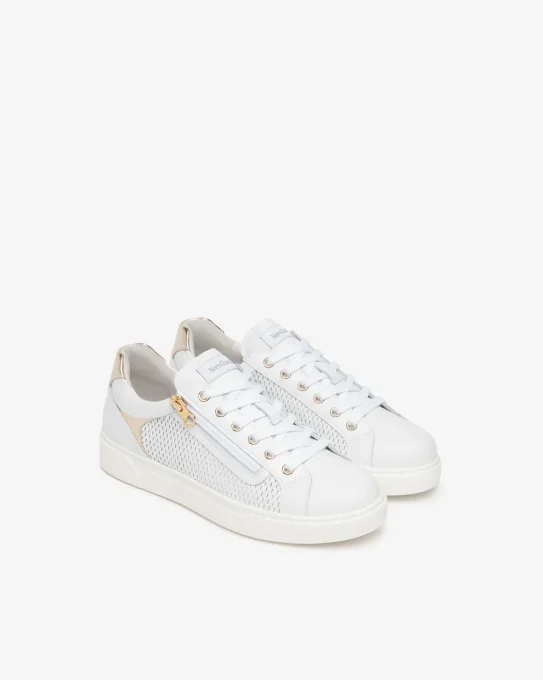 NERO GIARDINI Baskets cuir blanche