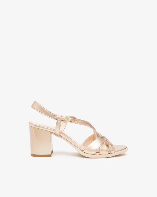 NERO GIARDINI NU PIEDS CUIR DORE