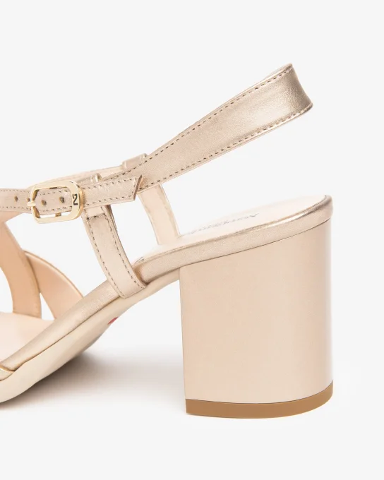 NERO GIARDINI NU PIEDS CUIR DORE