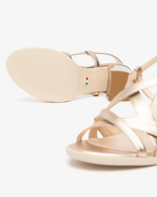 NERO GIARDINI NU PIEDS CUIR DORE