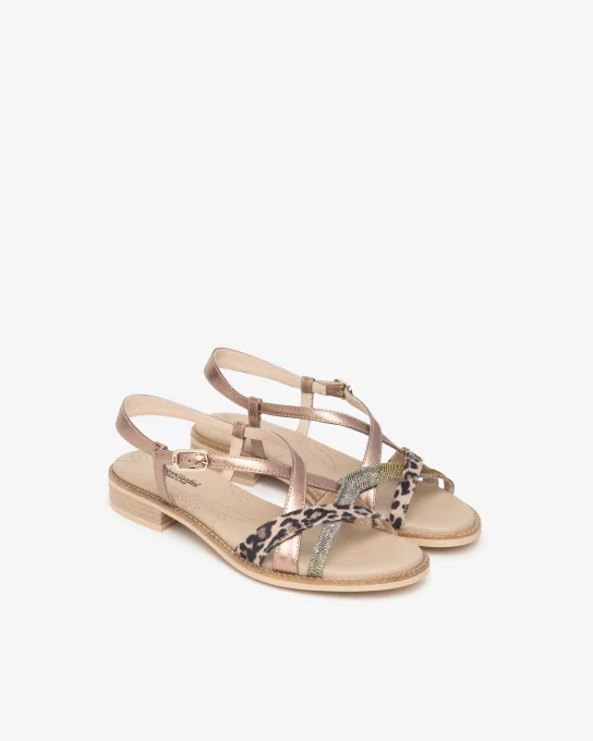 NERO GIARDINI Sandales cuir et matière technique