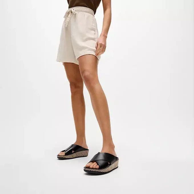 FITFLOP MULES LULU CUIR NOIR