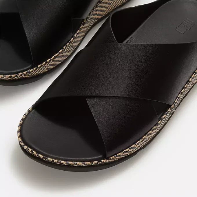 FITFLOP MULES LULU CUIR NOIR