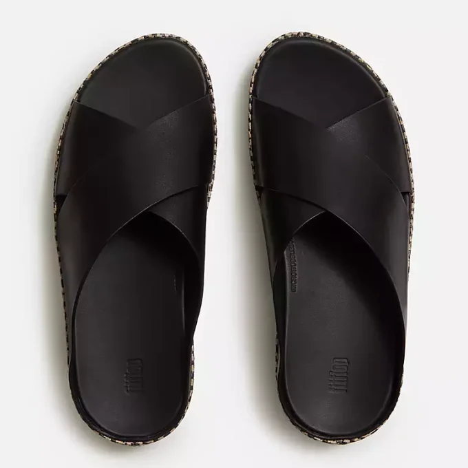 FITFLOP MULES LULU CUIR NOIR