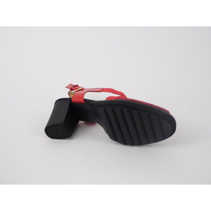 Sandale Brunate cuir vernis rouge