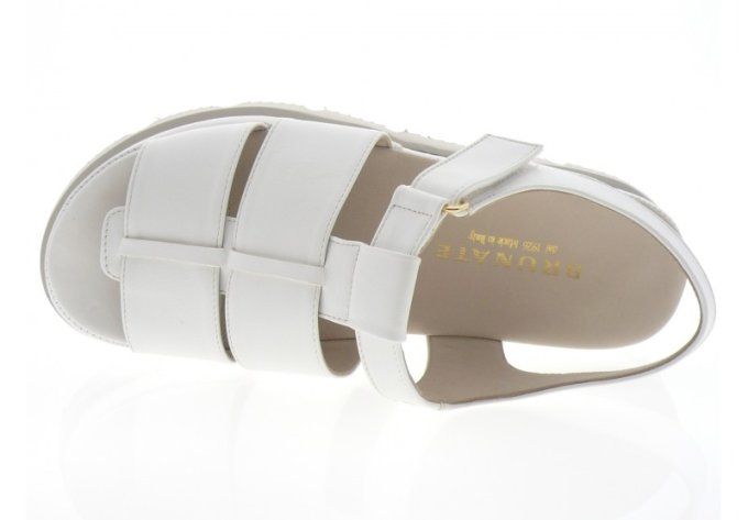 BRUNATE Sandales cuir blanc